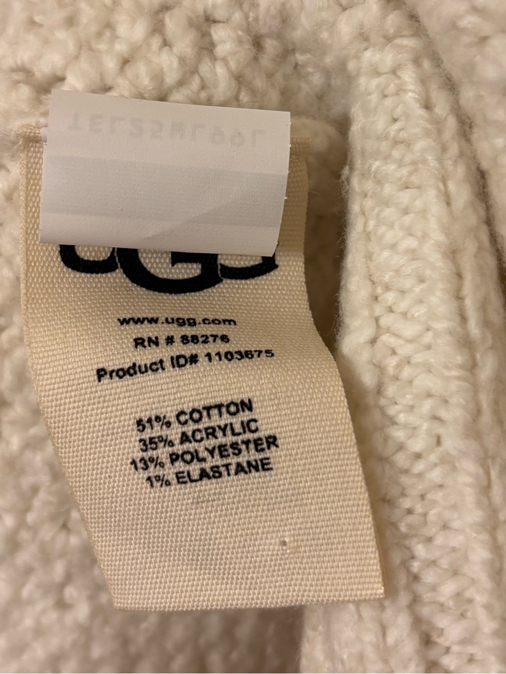 UGG $130 • 36” PTP • 2019 Cream Cable-Knit Poncho Sweater•  new with tags - Picture 5 of 10